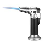 Torche de camping - Torche de cuisson, s'adapte à les réservoirs de torche avec verrouillage de sécurité et flamme réglable pour dessert, crème brûlée et cuisson