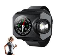 Torche de montre avec charge USB : lampe torche avec lumière de poignet, boussole de lumières rechargeables, bande réglable | Lumière de poignet pour courir en plein air pour le camping, la randonnée