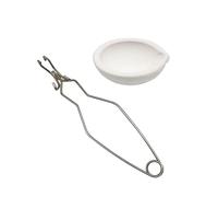 Torche de moulage en céramique 58 mm (100 g) - Creusets en silice à quartz haute température avec pince de 25 cm pour bijoux, or, argent