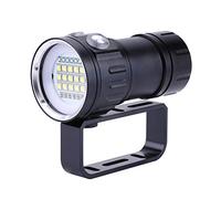 Torche de plongée de nuit, torche de sécurité de plongée sous-marine à LED lumineuse IPX8 18000 lumens portable 100W, pour camp de plein air d'activités sous-marines