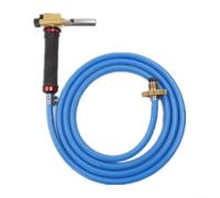 Torche de soudage à gaz liquéfié entièrement en cuivre, outil de brasage en métal, avec tuyau de 5 m/2,5 m, pour cuivre, aluminium, fer, soudure de bijoux, réparation électronique (A)