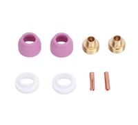 Torche de soudage, connecteur 2,4 mm, pince d'électrode et buse en céramique, couvercle avant en PTFE, accessoires pour torche de coupe en laiton