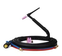 Torche de soudage T-IG professionnelle 350 A WP18/WP18F refroidie à l'eau, 4 m, connecteur Euro 35-50, 13 pieds, série refroidie à l'eau