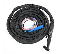 Torche de Soudage Tig, Ensemble de Torche de Soudage Tig Refroidie à l'eau Connecteur d'écrou WP18 Câble de 4M Conception Ergonomique Opération Facile pour Soudeuse Tig WP18,
