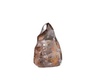 Torche de thé en cristal sculpté sur flamme, env. 200 g - Sculpture brute faite à la main, décoration d'intérieur Feng Shui, ornement de pierres précieuses