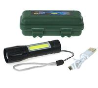 Torche en métal avec chargeur USB changeur de focale