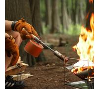 Torche grill sans fil en acier inoxydable pour débutant au charbon de bois - Longueur réglable - Contrôle de flamme (diamant)