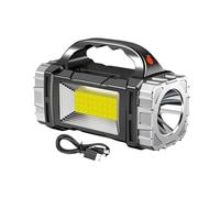 Torche latérale de la torche à main - LED Searchlight Lantern | Torche LED à main solaire super brillante Puissante lampe torche rechargeable | Lampe solaire à main étanche US