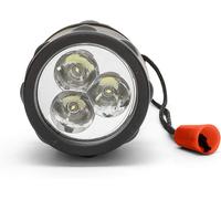 Lampe torche en caoutchouc 3 LED, 2 piles D (non fournies). Lampe de poche incassable. Pour la maison, la voiture, le camping, les promenades, le chantier, Noir