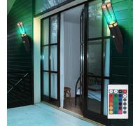 Torche Murale Extérieur Applique RGB LED Détecteur de Mouvement Télécommande 2er