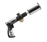 Torche puissante au propane L8010 avec base de cylindre de gaz, allume-feu de camp, brûleur de chalumeau en bois réglable pour saisir le steak, barbecue, soudure (réservoir de propane non inclus)