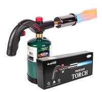 Torche puissante au propane pour barbecue et cuisson, pistolet lanceur de flamme de 1 800 °C avec flamme réglable et verrouillage de sécurité (réservoir non inclus)