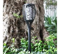 Torche solaire de jardin aspect rotin Lampe de jardin Lanterne solaire Lampe solaire