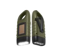 Torche Solaire Dynamo FONGWAN Lampe de Poche en cas d'urgence pour Exterieur Jardin - Vert