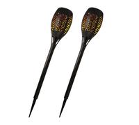 Torche solaire effet flamme avec piquet de terre - pack de 2