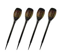 Torche solaire effet flamme avec piquet de terre - pack de 4