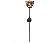 Torche solaire en métal à piquer - LUMISKY - BLOSSOM - H84.5 cm - LED blanc chaud
