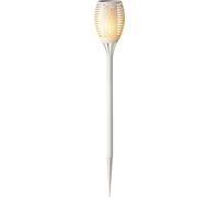 Torche solaire LED Flamme 61cm plastique Outdoor 6h de fonctionnement blanc