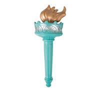 P'TIT Clown - 54029 - Torche Statue de la Liberté, Flamme, Flambeau - Accessoire de Déguisement - Carnaval, Soirées à Thèmes, JO, Halloween, Nouvel an, Anniversaire - Plastique - 30 cm