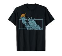 Torche stylisée Liberty Line Art Design T-Shirt Graphique avec Valeur