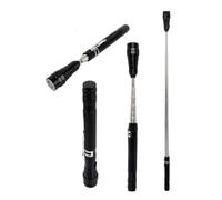 Torche télescopique flexible OHP - 3 LED - aimant intégré - aluminium noir
