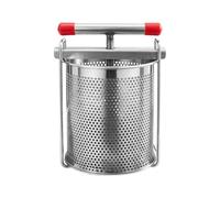 Torchio pour raisins 2,8 l avec traverse en et presse-purée en acier | Torchon en métal pour vinification de raisins et cidre pour intérieur et extérieur, maison, cuisine, camping, femme, homme