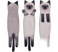 Torchon à vaisselle en microfibre à suspendre Motif chat mignon Tissu de cuisine doux au toucher pour les amoureux des animaux 60 x 15 cm (chat siamois)