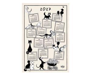 Torchon chat'tiudes Winkler Dubout Blanc 48x72 cm
