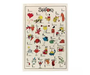 Torchon Coton SHADOKS Abécédaire