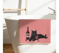 Torchon de cuisine avec chat, amusant, décoratif, absorbant, en microfibre douce, torchon à thé et fromage, résistant, pour cuisine, maison, salle de bain, amoureux des chats, cadeaux pour femmes 2