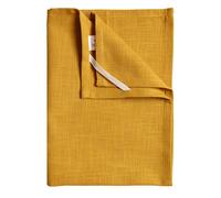 Torchon de cuisine en coton uni aspect tissé Jaune Ocre 45x65 cm