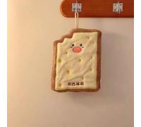 Torchon de cuisine en polaire corail haute absorption avec broderie de dessin animé, serviette douce à suspendre pour une absorption efficace de l'humidité (craquelins)