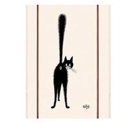Torchon de cuisine rectangulaire en coton Les chats de Dubout