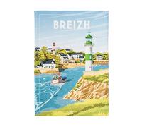 Coucke Torchon en Coton imprimé, Wim Breizh, 50x75 cm