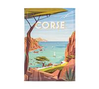 Torchon en coton multicolore 50x75 - Coucke - Corse
