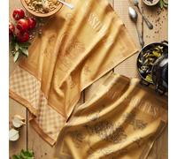 Torchon En Coton Jaune 50x75 Jaune