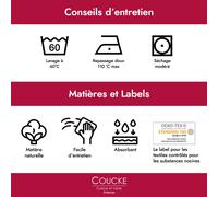 Torchon En Jacquard De Coton Bleu 50x75 Bleu