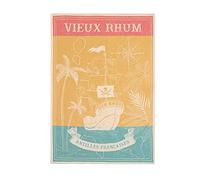 Torchon en Jacquard de Coton imprimé, 50x75cm, Vieux Rhum, Coucke