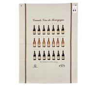 Torchon Grands Vins de Bourgogne 100 % coton fabriqué en France