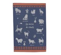 Torchon imprimé en Coton, 50 x 75 cm, Les Races de Chats, Coucke