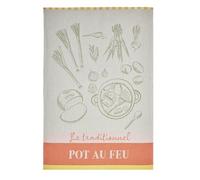 Torchon imprimé en Coton, l'art du Pot AU FEU, 50 x 75 cm, Coucke