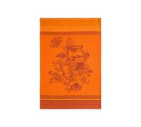 Torchon imprimé en jacquard de coton Epices Colombo Orange