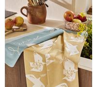 Torchon Imprimé En Jacquard De Coton Jaune Foncé 50x75cm Jaune