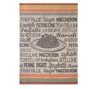 Torchon imprimé en Jacquard de Coton, Plats de pates, 50x75cm, Coucke