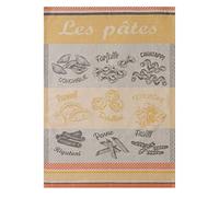 Torchon imprimé en jacquard de coton, VARIÉTÉS DE PÂTES Beige Beige