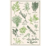 Torchon Imprimé Les herbes de provence Écru 48 x 72 Torchons & Bouchons 48 X 72 ECRU