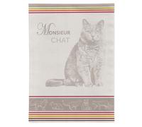 Torchon jacquard Mr Chat - Anchoïade - 50 cm x 70 cm - Coton