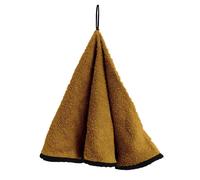 Torchon Rond En Coton Eponge Jaune, Par Soleil D'ocre