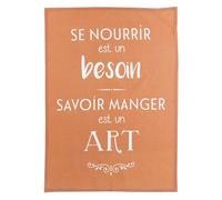 Torchon Savoir manger caramel 50 x 70 cm Winkler