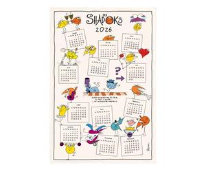 Torchon Shadoks Calendrier 2026 ecru 48 x 72 cm Winkler